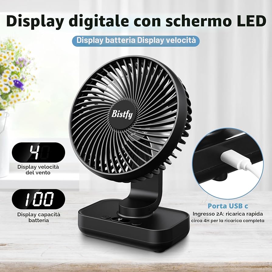 Ultra-Quiet Portable Desk Fan