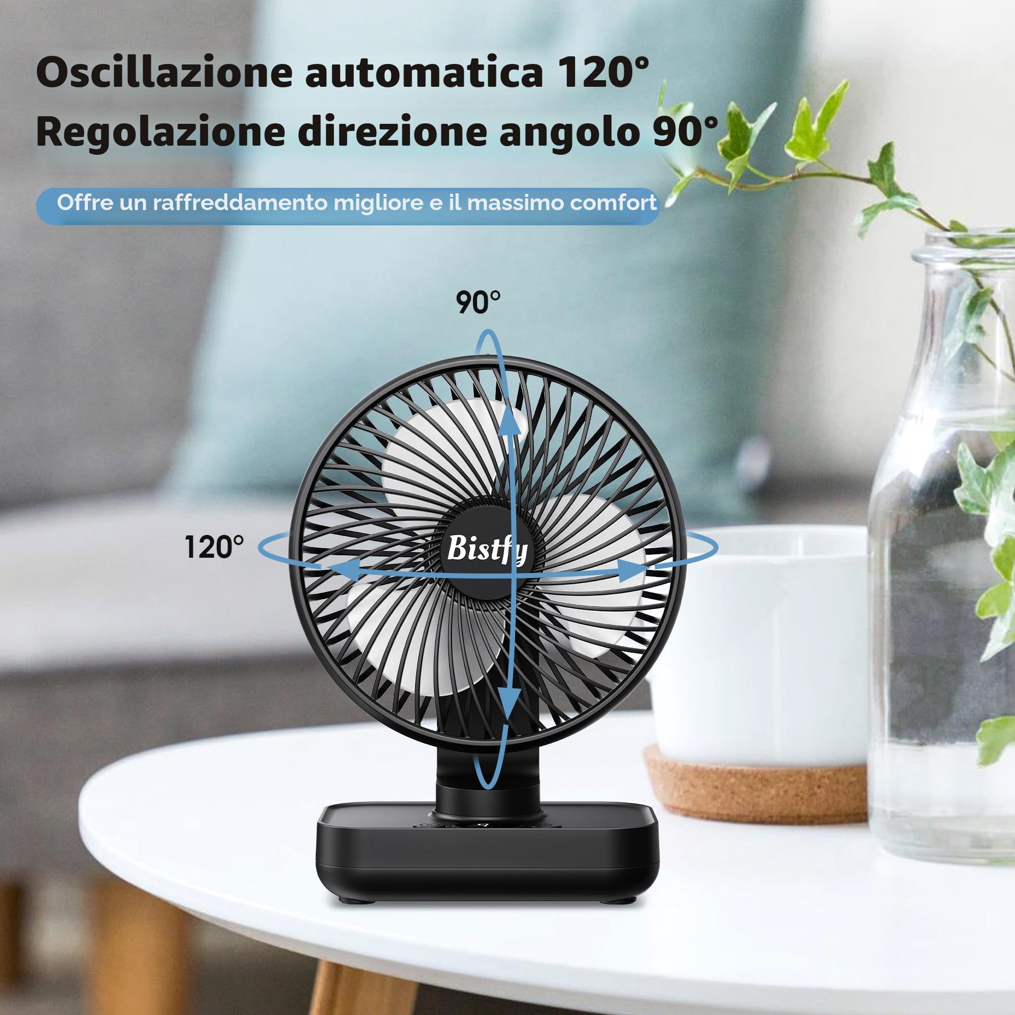 Ultra-Quiet Portable Desk Fan